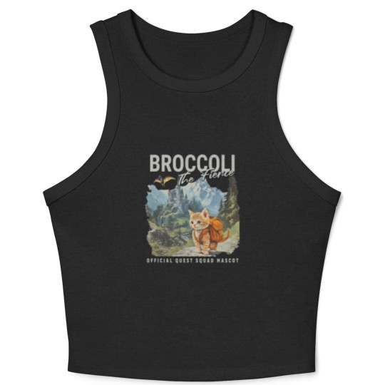 Discover Broccoli the Fierce Crop Tank Top, Sworn Protector of the Quest Squad Crop Tank Top, Fourth Wing Inspired