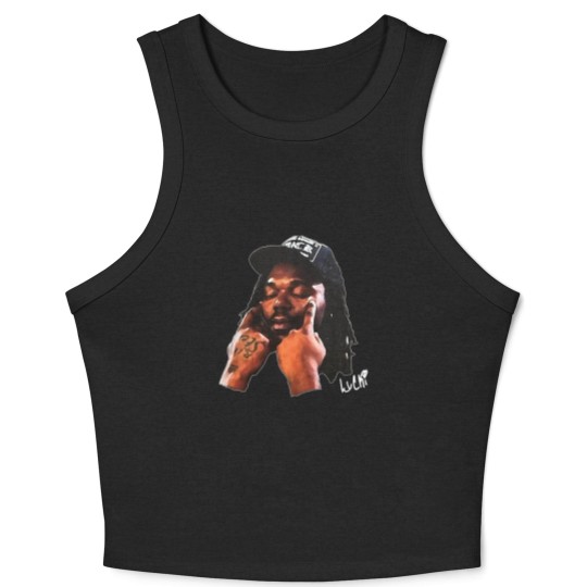 Discover Lucki - Graphic Crop Tank Top, Rap Crop Tank Top, Vintage Style Rap Crop Tank Top, Hip Hop Crop Tank Top