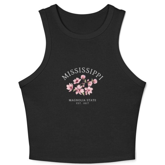 Discover Mississippi Crop Tank Top, Magnolia State Crop Tank Top
