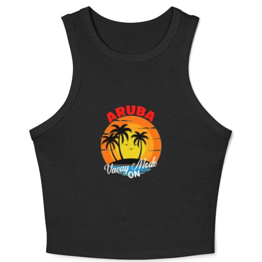 Discover Aruba Crop Tank Top Aruba Vacation Crop Tank Top