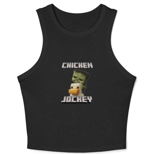 Discover Chicken Jockey Minecraft Movie Crop Tank Top, Minecraft Movie Crop Tank Top
