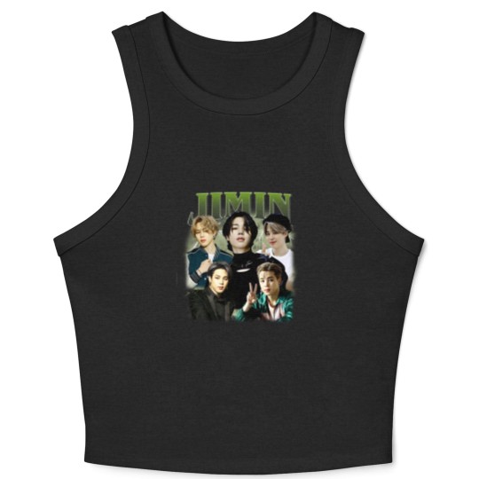 Discover Limited Jimin Korean Pop Crop Tank Top Vintage Unisex Crop Tank Top