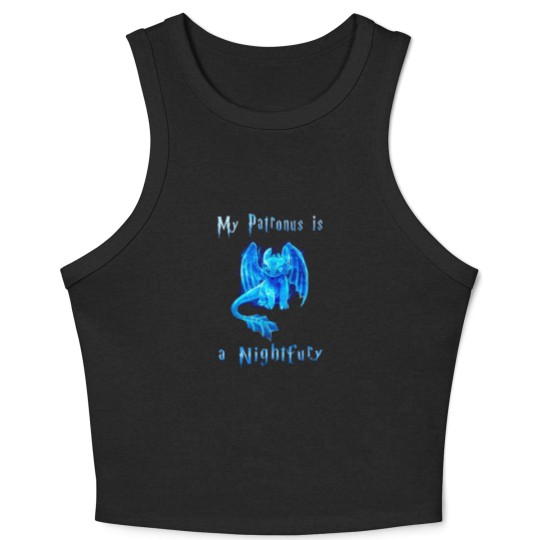 Discover Toothless Crop Tank Top, My Patronus Is A Night Fury Crop Tank Top, Gift For Fan