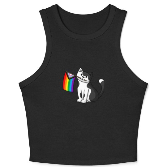 Discover Progress Pride  Pride Cat Crop Tank Top
