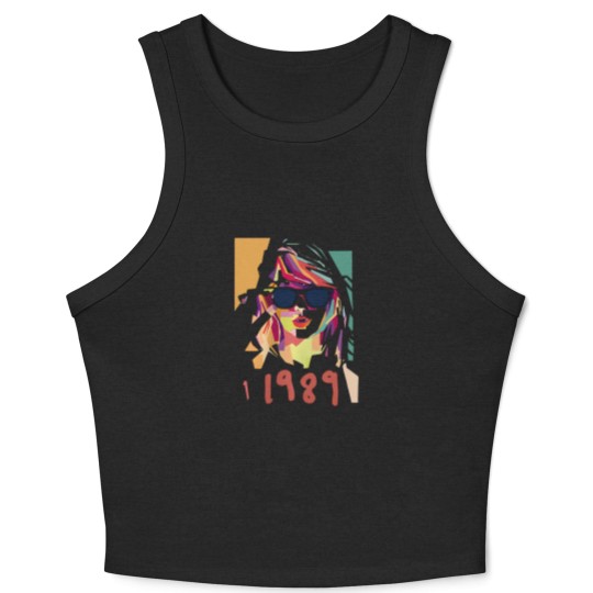 Discover Kids 1989 Watercolor Taylorr Swifts Vintage Crop Tank Top