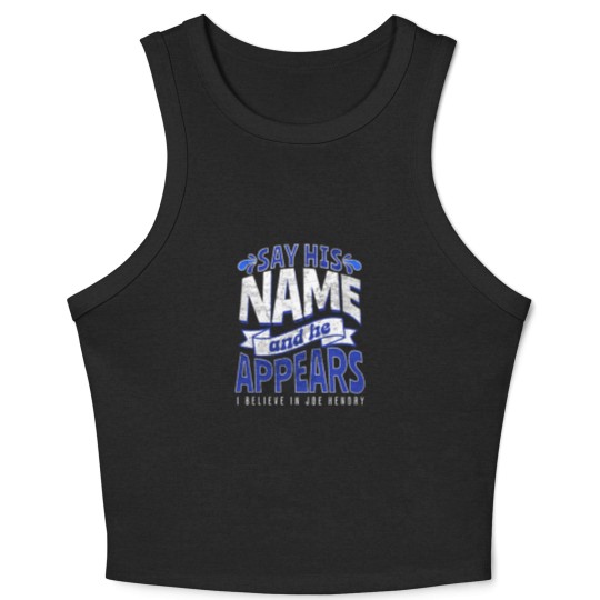 Discover Joe Hendry Say His Name Crop Tank Top - Funny Wrestling Graphic Inspired by Joe Hendry for Fans