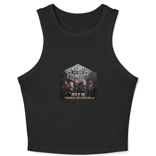 Discover New Night Ranger 2024 Tour Short Sleeve Gift For Fan Crop Tank Top