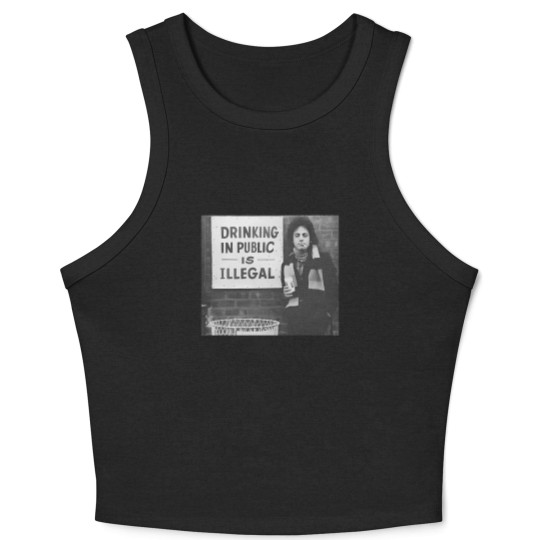 Discover Billy Joel Drinking In Public Is Illegal Unisex Cotton Crop Tank Top