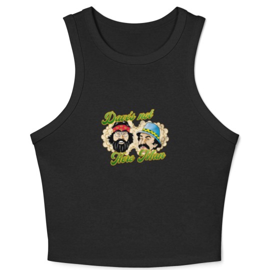 Discover Daves Not Here Man Crop Tank Top, Cheech And Chong Crop Tank Top