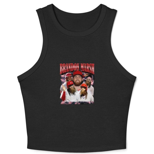Discover Bran!don Marsh Crop Tank Top, Brandon Baseball Player Marsh Crop Tank Top