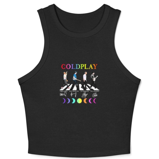Discover Coldplay Band Crop Tank Top Round