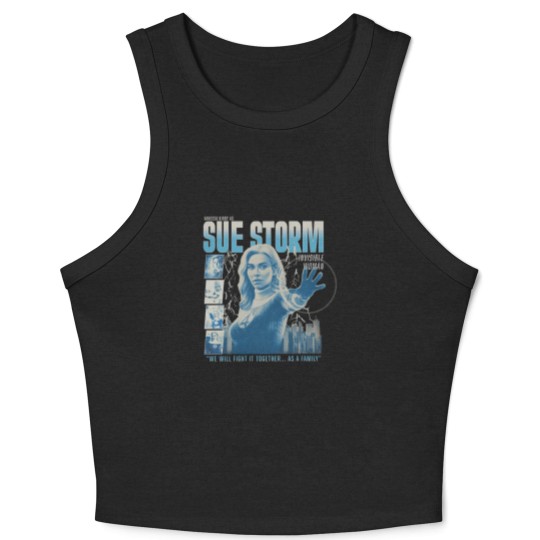 Discover Vintage Sue Storm File Invisible Woman Crop Tank Top, Fantastic Four First Steps Crop Tank Top
