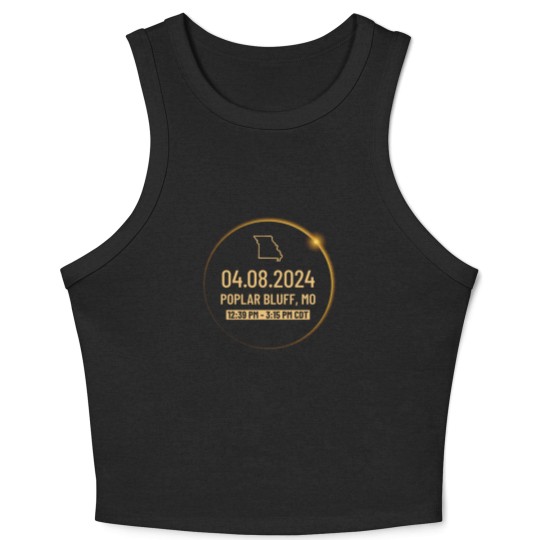 Discover Missouri State Poplar Bluff MO USA Totality April 8, 2024 Total Solar Eclipse Crop Tank Top