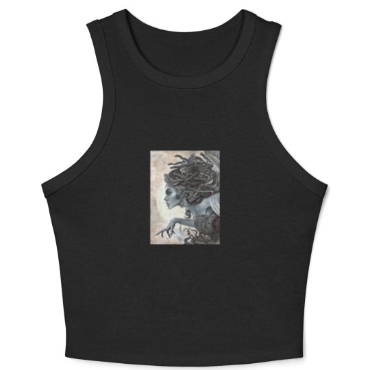Discover Medusa Graphic Crop Tank Top