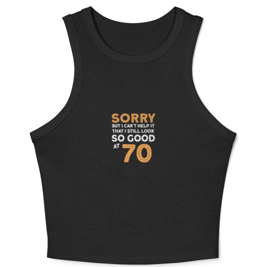Discover Funny Birthday 70 Years Old Crop Tank Top