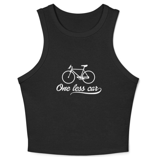 Discover Bike One Less Car One Less Car Crop Tank Top