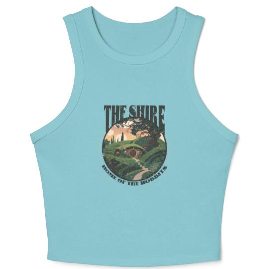 Discover The Shire LOTR Crop Tank Top | Distressed Fantasy Merch Tolkien Aragorn