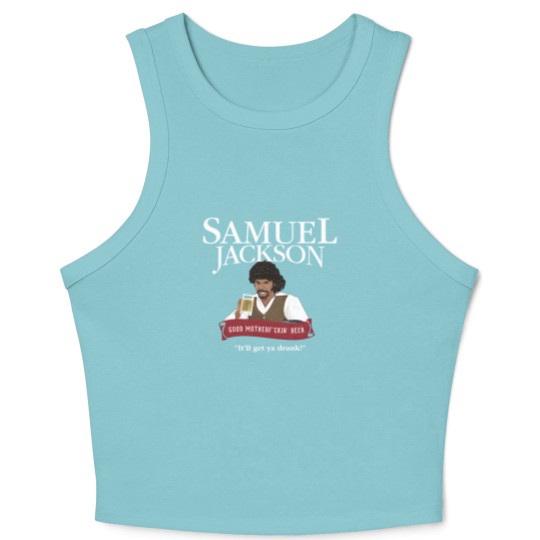 Discover Samuel Jackson Good Motherfckin_ Beer Crop Tank Top