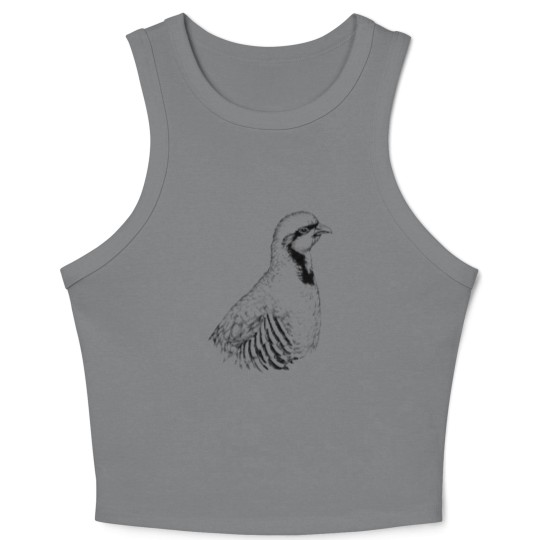 Discover Chukar partridge animal portrait (bright products) Crop Tank Top