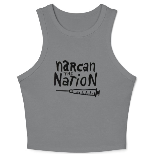 Discover Narcan the Nation (Black Letter) - Harm Reduction - Crop Tank Top