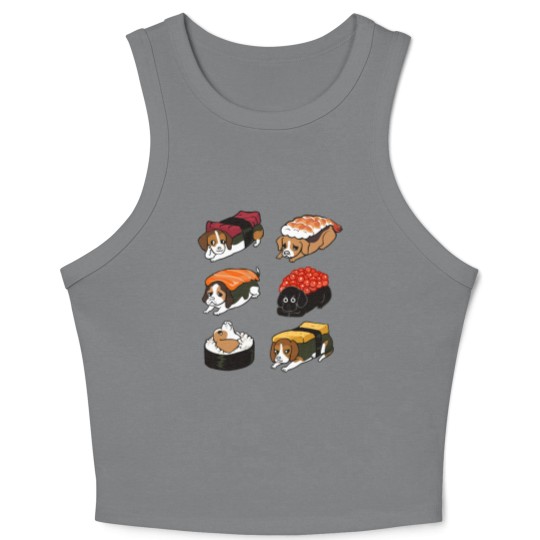 Discover Sushi Beagle - Beagle - Crop Tank Top