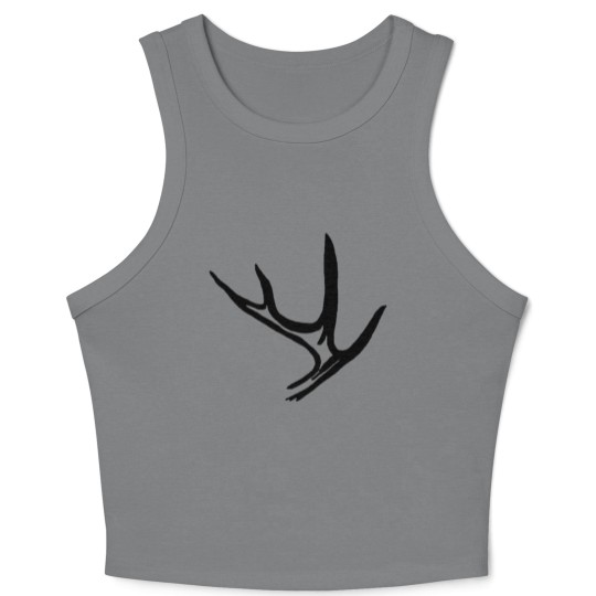 Discover White Tail Deer Antler Crop Tank Top