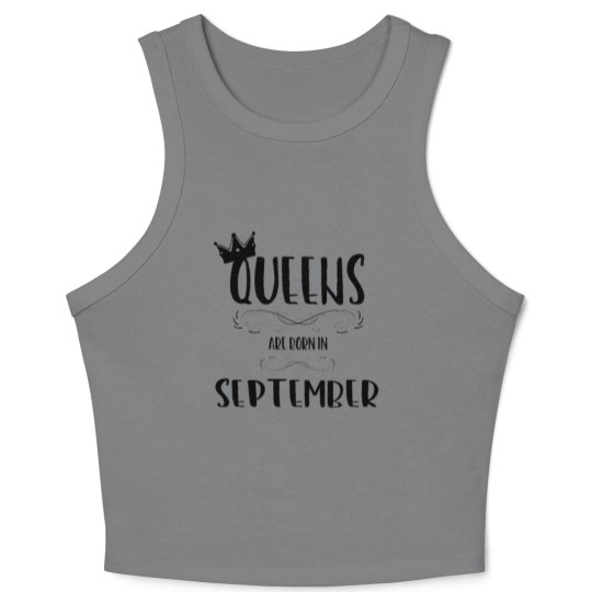 Discover September birthday women ladies queen Crop Tank Top