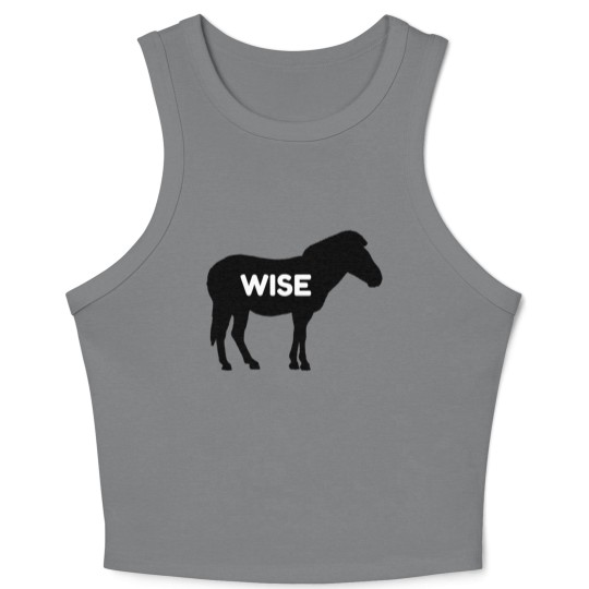 Discover Wise Ass Funny Donkey Funny Crop Tank Top