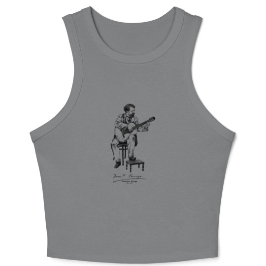 Discover Francisco Tárrega-Spanish-classical guitar-Music Crop Tank Top