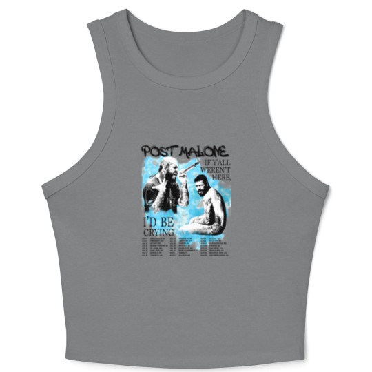 Discover Vintage Post Malone 2023 Tour Crop Tank Top, Post Malone Fan Crop Tank Top