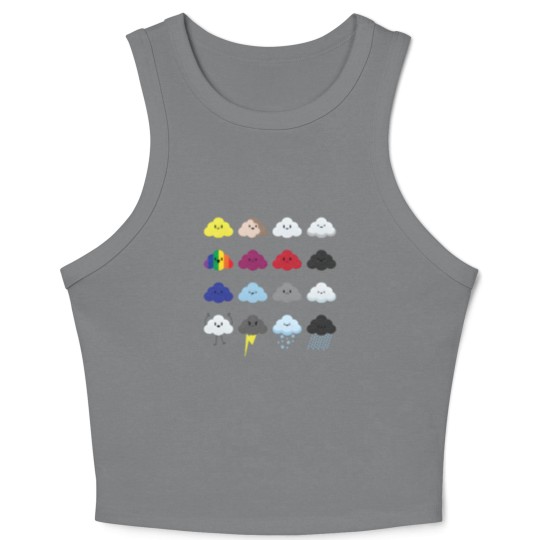 Discover Rain Drops Cloud Rainy Wet Clouds Cloudy Day Mood Crop Tank Top