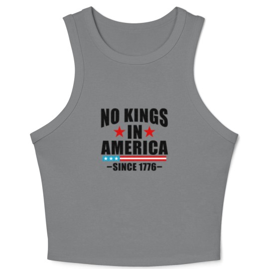 Discover No Kings in America Crop Tank Top Anti-Trump, Protest Crop Tank Top Democracy Crop Tank Top Protest Gift for Anti-MAGA Patriotic Crop Tank Top We The People No Kings In America