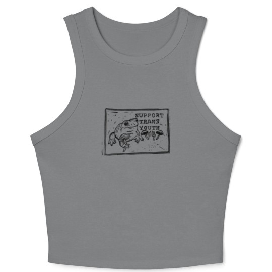 Discover Protect Trans Youth LGBT Quote Crop Tank Top