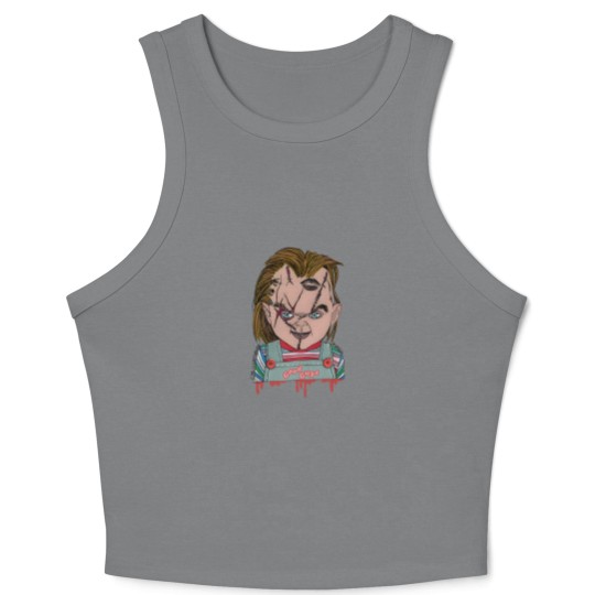 Discover Chucky Kids Crop Tank Top - Child's play Crop Tank Top