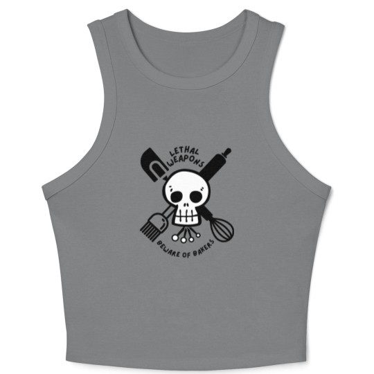 Discover Beware of Bakers. Weapons for all baking lovers Crop Tank Top