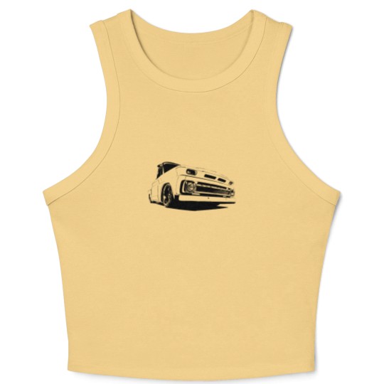 Discover 1965 Chevy C-10 Pickup - stylized monochrome - C 10 - Crop Tank Top