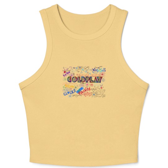 Discover Coldplay World Tour 2023 Crop Tank Top, Vintage Coldplay Tour Crop Tank Top