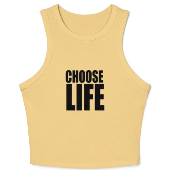 Discover George Michael Choose Life Crop Tank Top, 80s Slogan Crop Tank Top, Celebrity Retro Vintage Crop Tank Top