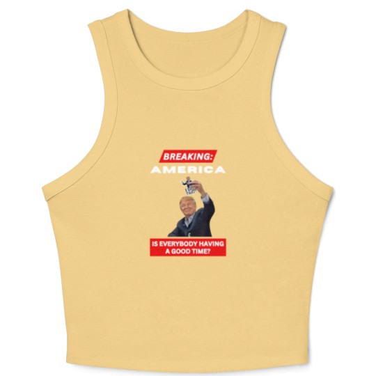 Discover BREAKING AMERICA Anti-Trump Tariffs HANDS OFF 2025 Protest Crop Tank Top