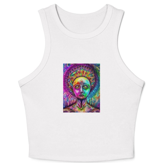 Discover Witch Art design Graphic Crop Tank Top