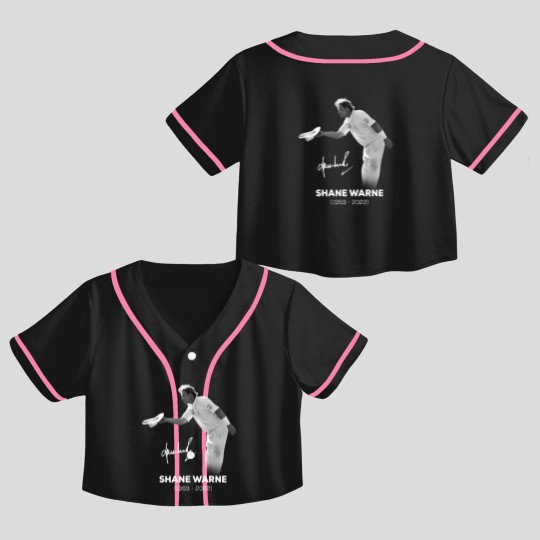 Discover RIP Shane Warne Signature Crop Top Baseball Jerseys, Memories Shane Warne  1969-2022 Crop Top Baseball Jerseys