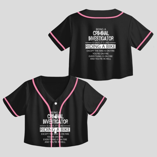 Discover Criminal Investigator Crop Top Baseball Jerseys