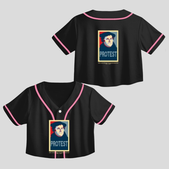 Discover Luther REFORM (with 500th anniversary tag) - Martin Luther - Crop Top Baseball Jerseys