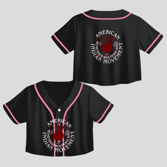 Discover American Indian Movement - American Indian Movement - Crop Top Baseball Jerseys