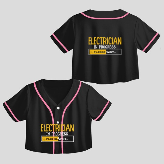Discover Electrician Apprentice Loading Journeyman Crop Top Baseball Jerseys