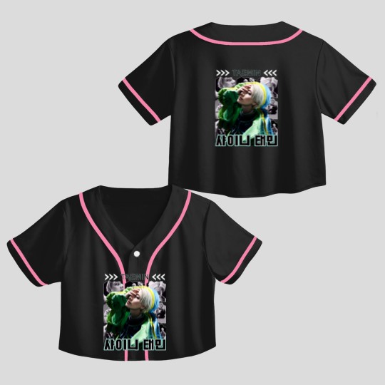 Discover Taemin Unisex Crop Top Baseball Jerseys, Taemin Graphic Crop Top Baseball Jerseys