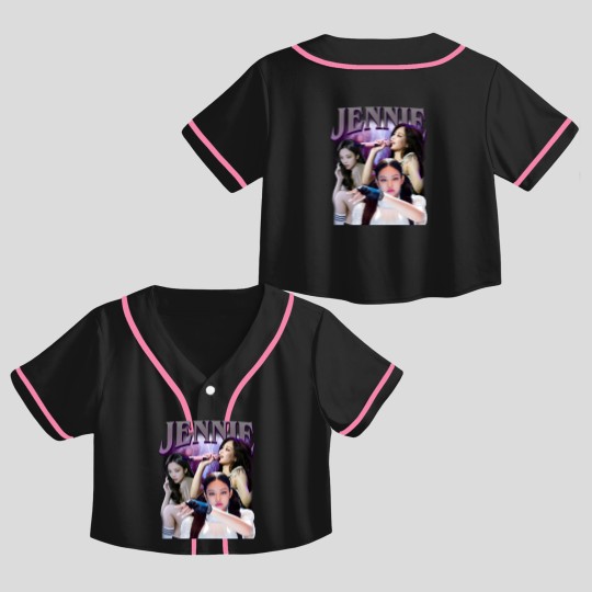 Discover Kim Jennie Crop Top Baseball Jerseys, Jennie Vintage Crop Top Baseball Jerseys,