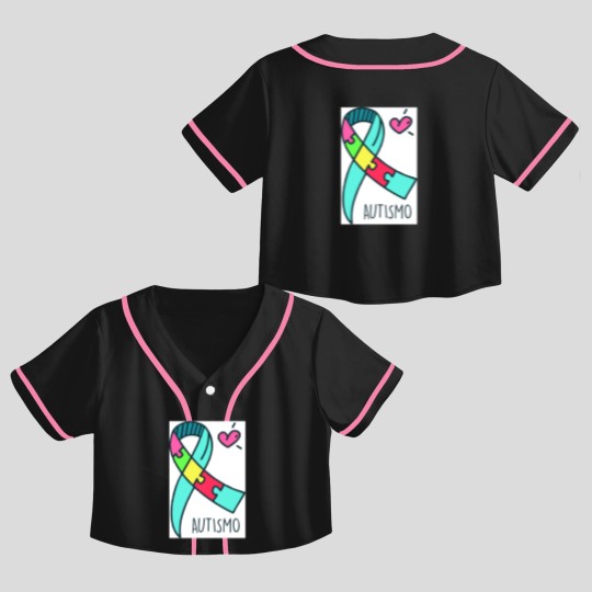 Discover Autism   Autism   Autism   Autism Crop Top Baseball Jerseys