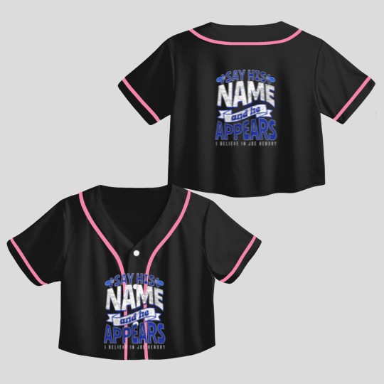 Discover Joe Hendry Say His Name Crop Top Baseball Jerseys - Funny Wrestling Graphic Inspired by Joe Hendry for Fans