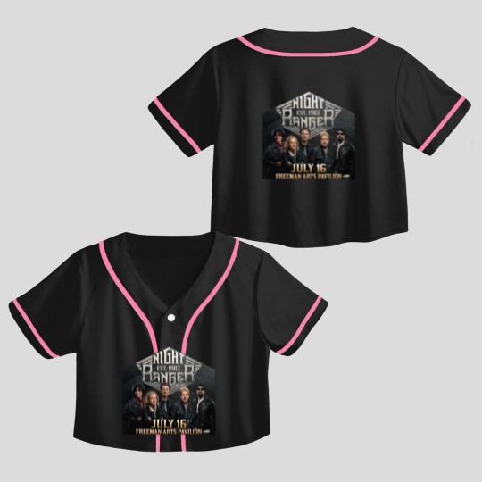 Discover New Night Ranger 2024 Tour Short Sleeve Gift For Fan Crop Top Baseball Jerseys
